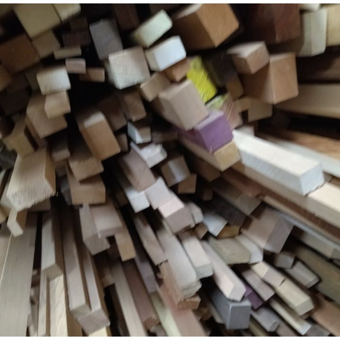 Semi-raw wood strip box